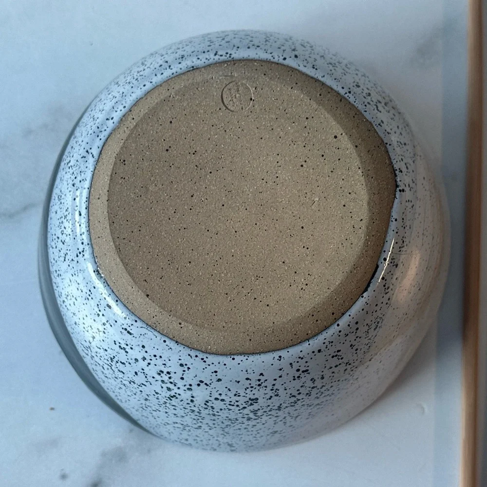 Handmade Ceramic White & Black Ramen Bowl with Chopsticks - After Hours Pottery